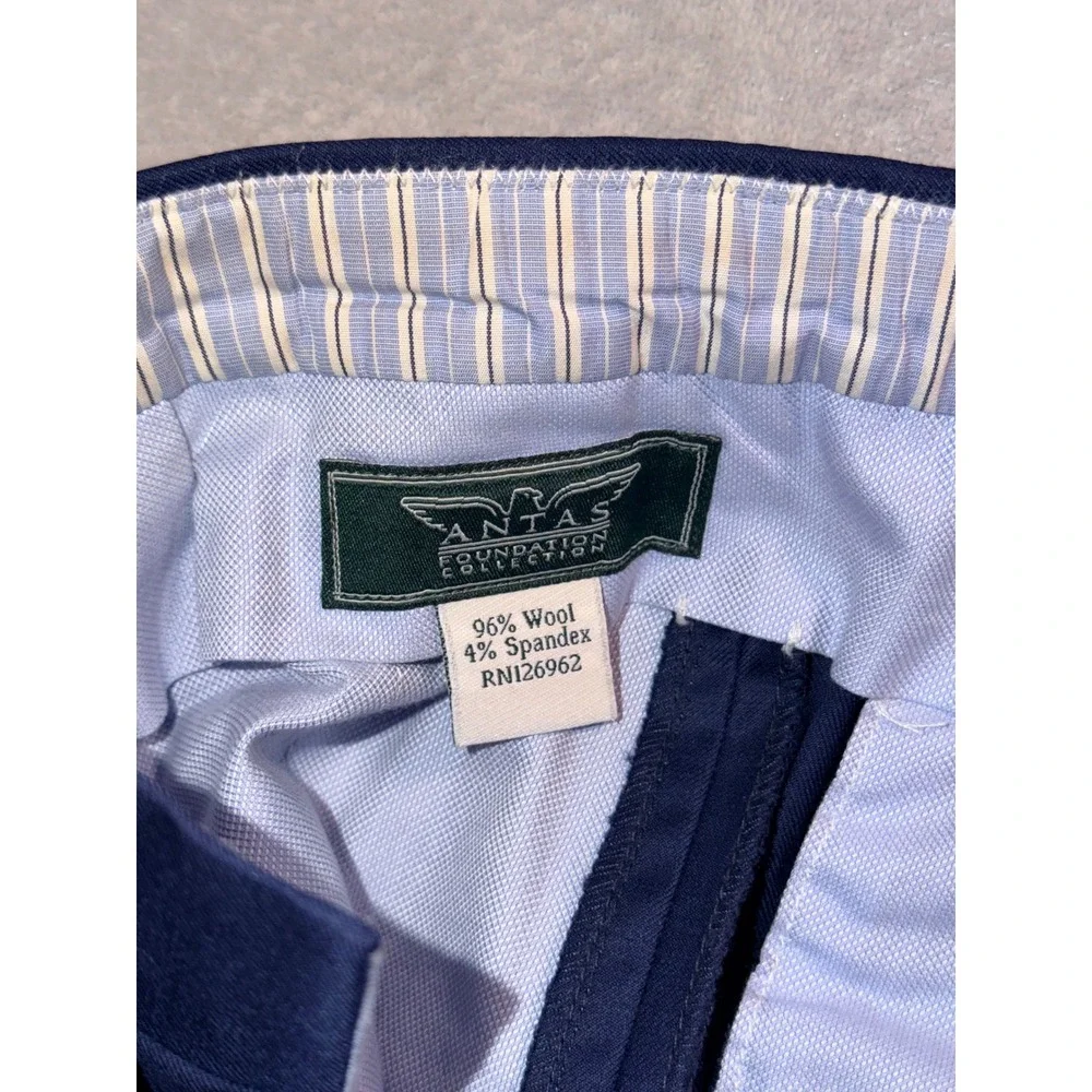 ANTAS Foundation Collection Men's 32X24 Navy Wool Blend‎ Dress Pants